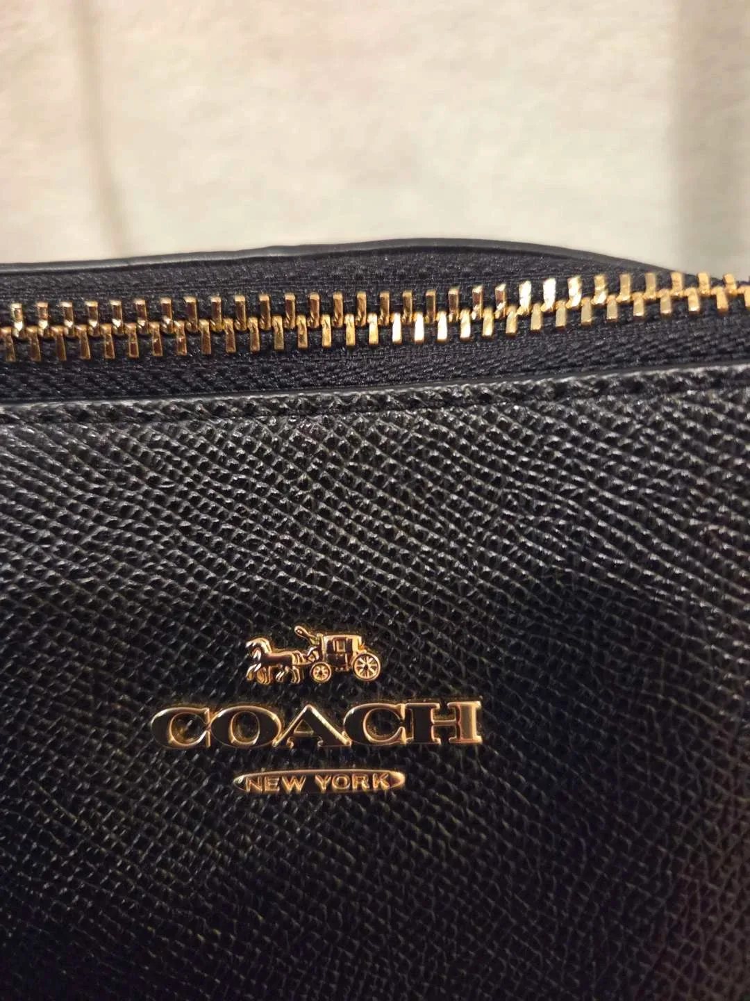 Vintage Coach Black Leather Tote Bag image indicator(7)