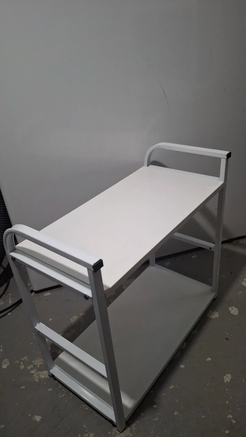 White 2-Tier Shelf Unit  (8"x16" h 15") image indicator(4)