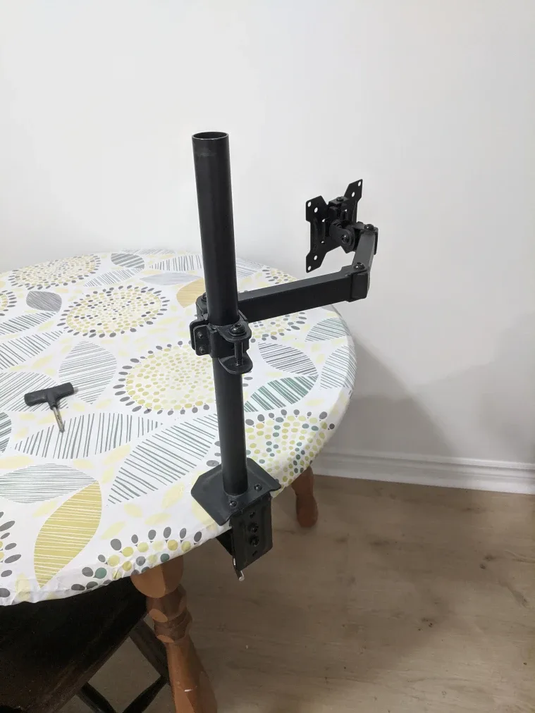 Black Adjustable Monitor Desk Mount
