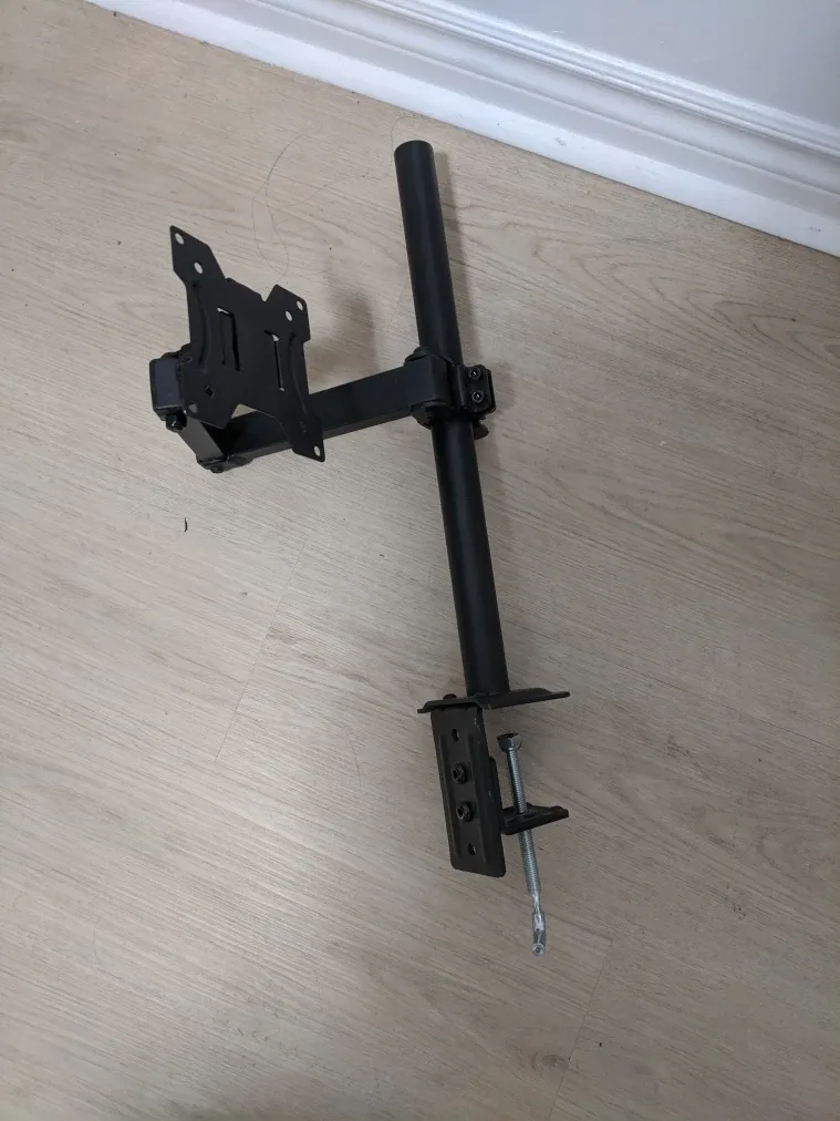 Black Adjustable Monitor Desk Mount image indicator(4)