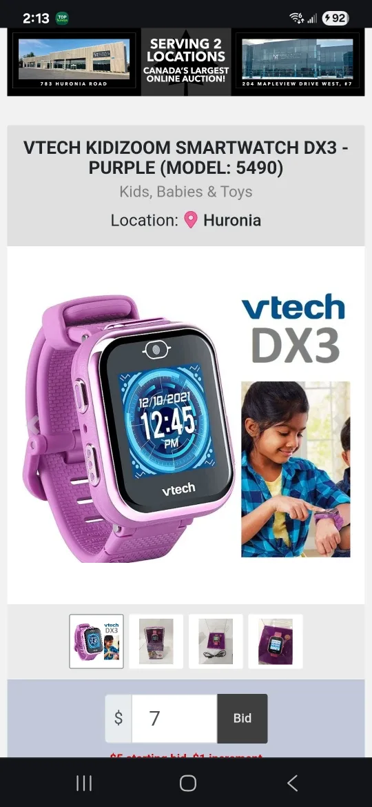 VTech Kidizoom Smartwatch DX3 - Purple