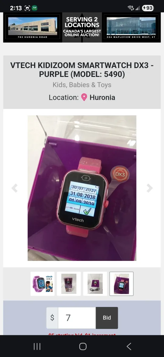 VTech Kidizoom Smartwatch DX3 - Purple image indicator(2)