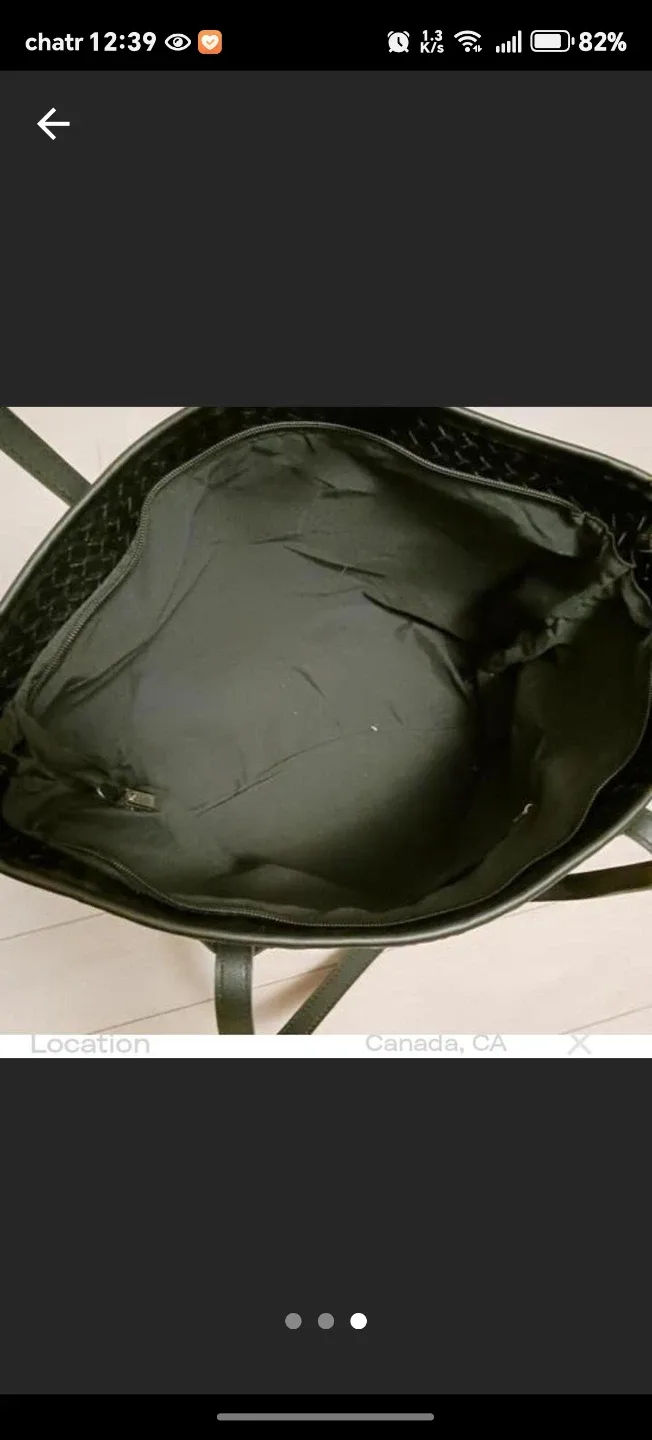 Black Woven Tote Bag image indicator(3)