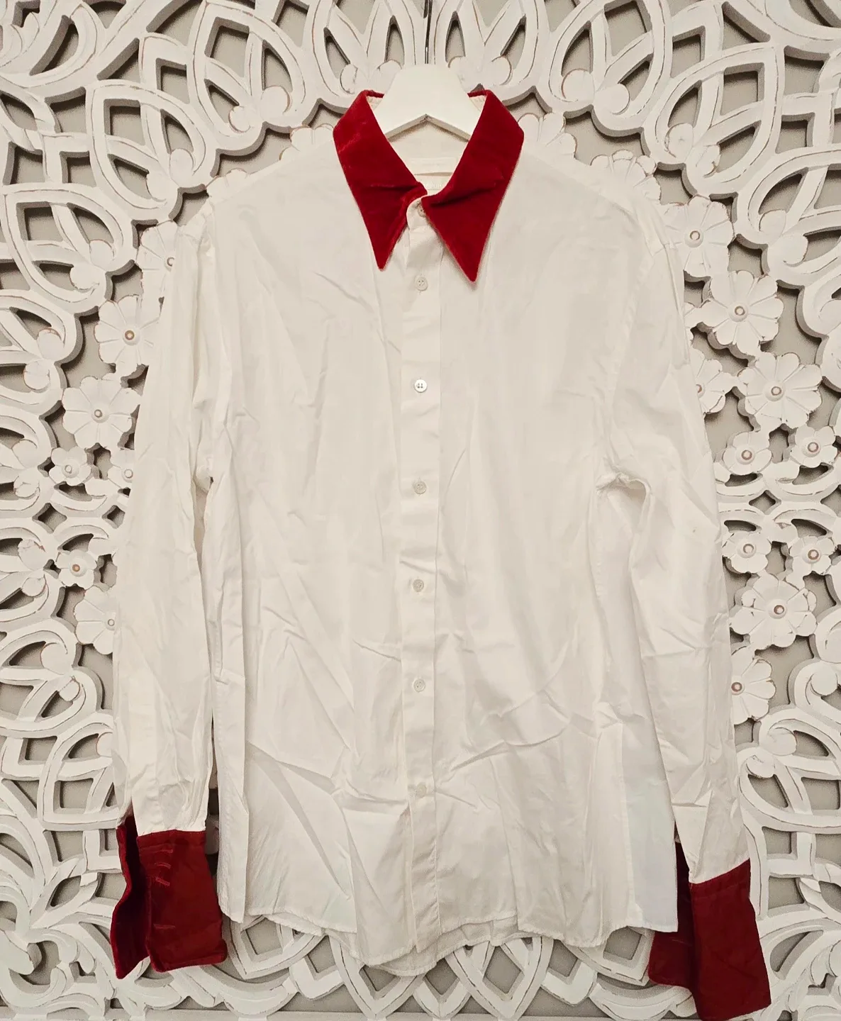 Alexander McQueen White & Red Accent Shirt - Size 50