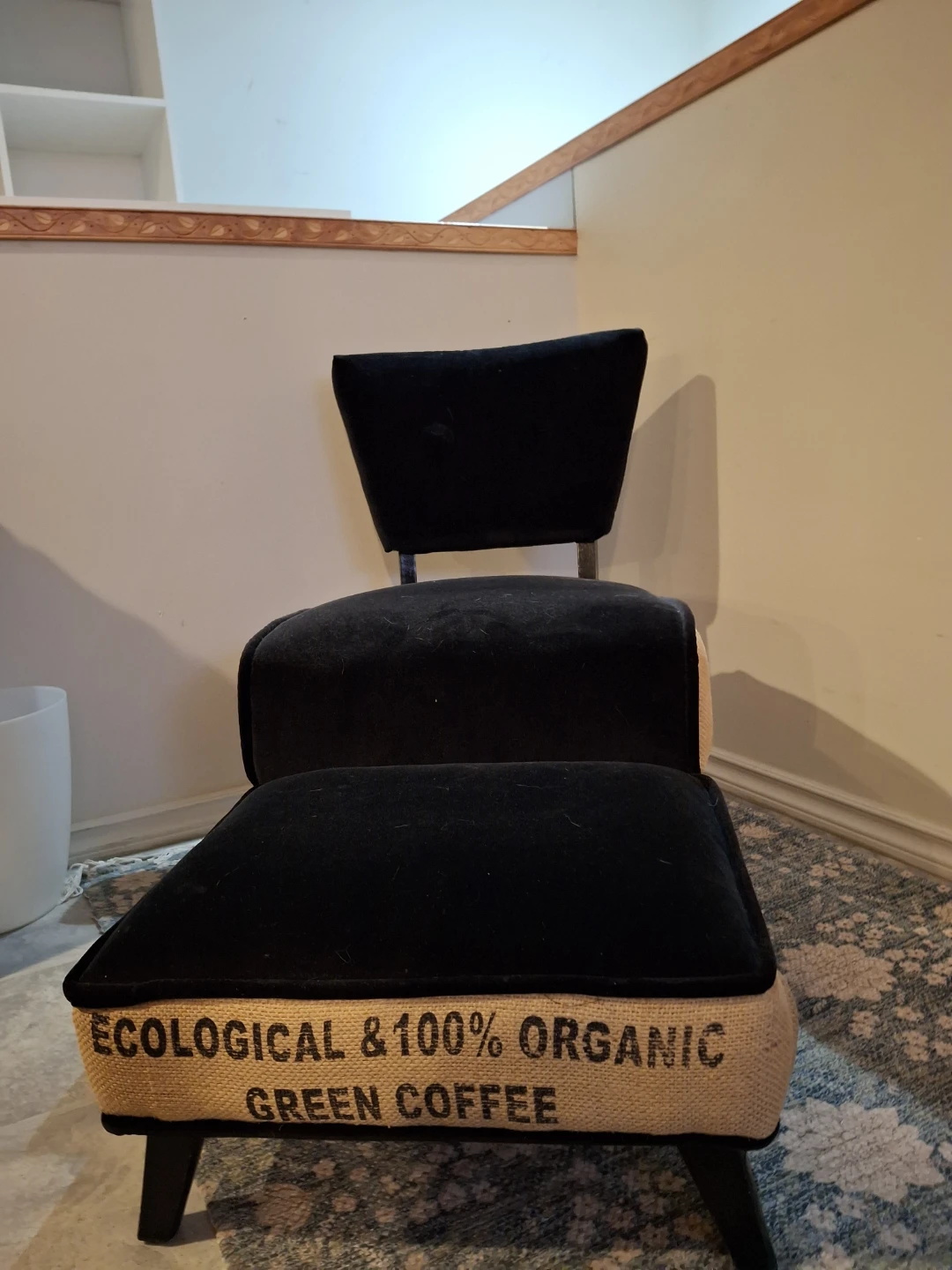 Unique Coffee Sack Accent Chair & foot stool