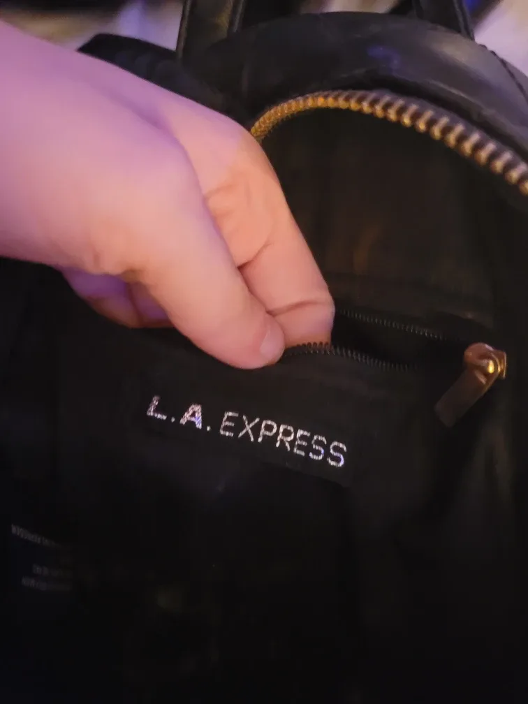 L.A. Express Black Quilted Mini Backpack image indicator(3)