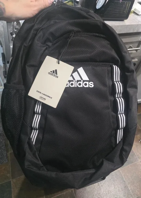 Adidas Excel and Backpack Black/White - New w/ Tags!