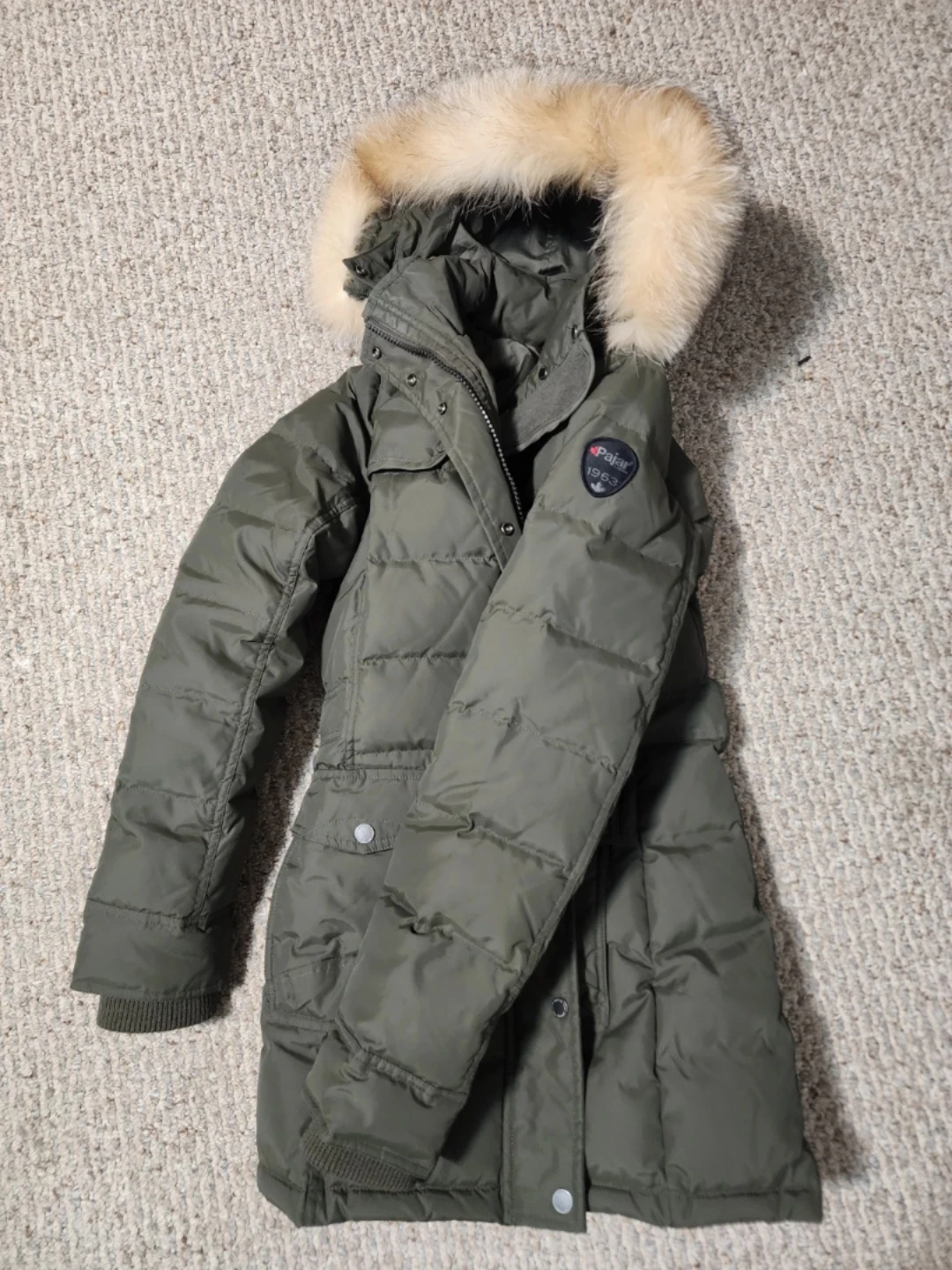 Pajar Olive Green Women's Quilted Puffer w/ Faux Fur - photo 4