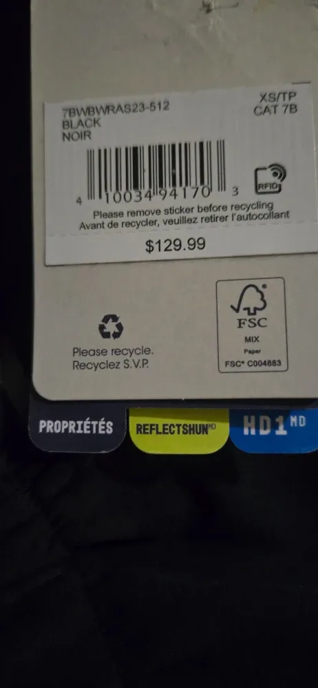 Wind River Black Jacket - Size XS