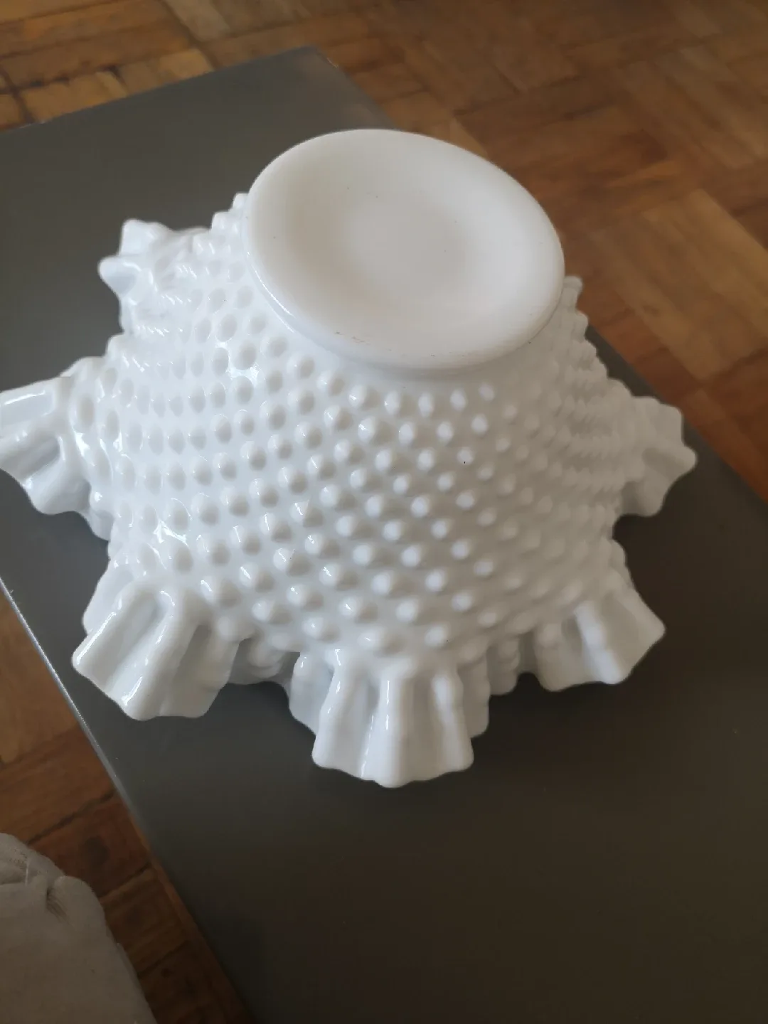 Vintage Milk Glass Compote Bowl image indicator(2)