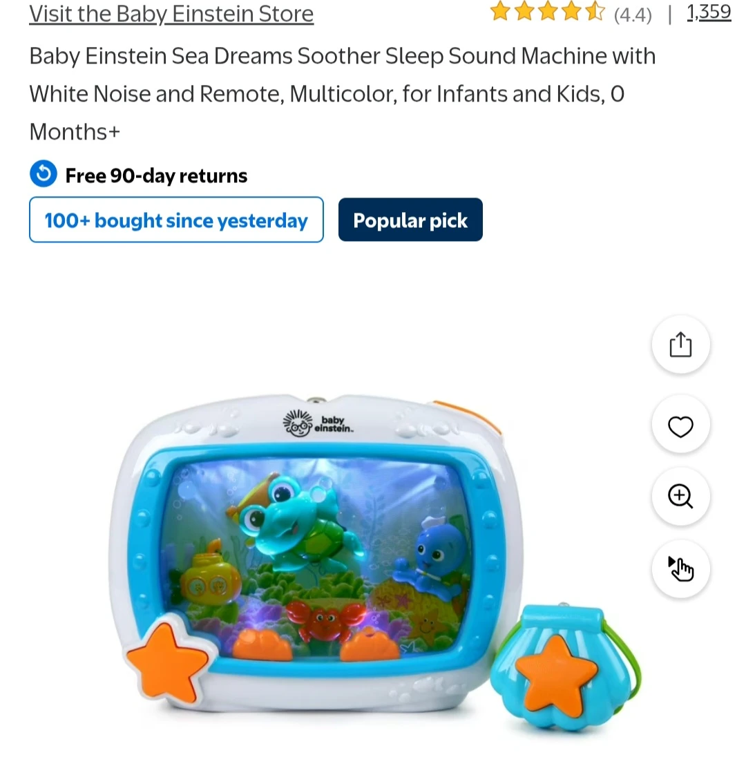 Baby Einstein Sea Dreams Soother Sleep Sound Machine