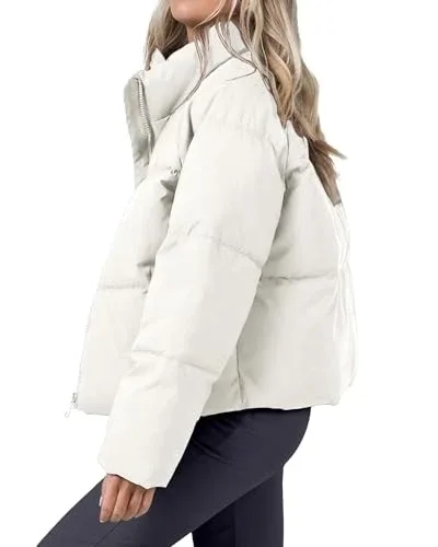ZESICA Women's Winter Puffer Jacket - Beige image indicator(2)