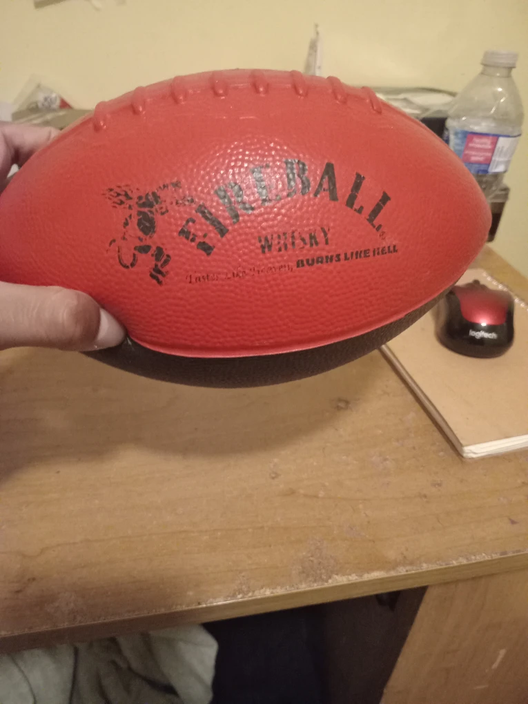 Whiskey Red and Black Fireball Football - photo 4