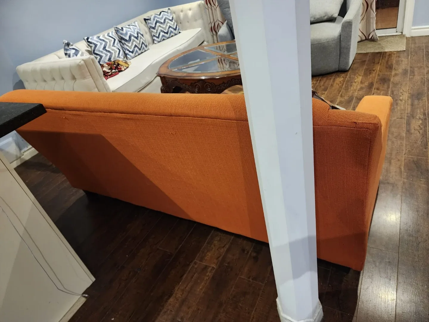 3 -Seater Orange Mid-Century Sofa image indicator(4)