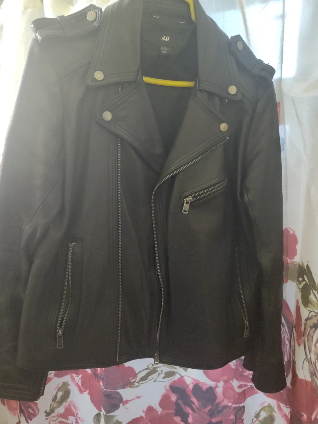 H&M Black Leather Jacket image indicator(2)
