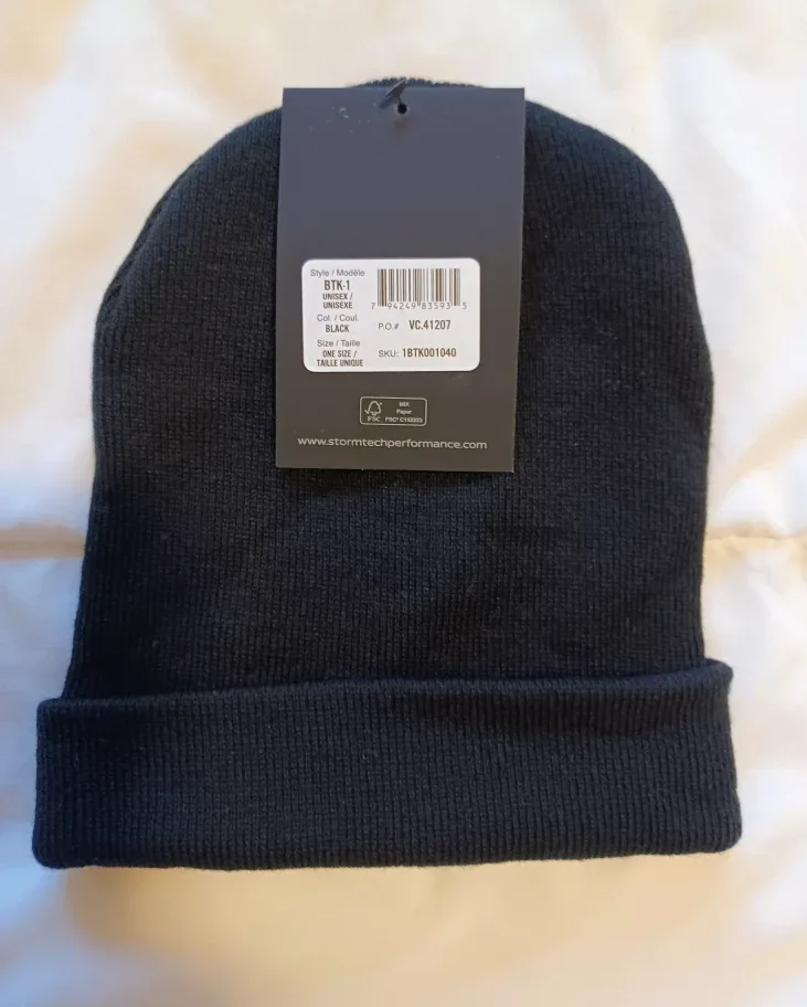 Stormtech black knit beanie image indicator(2)