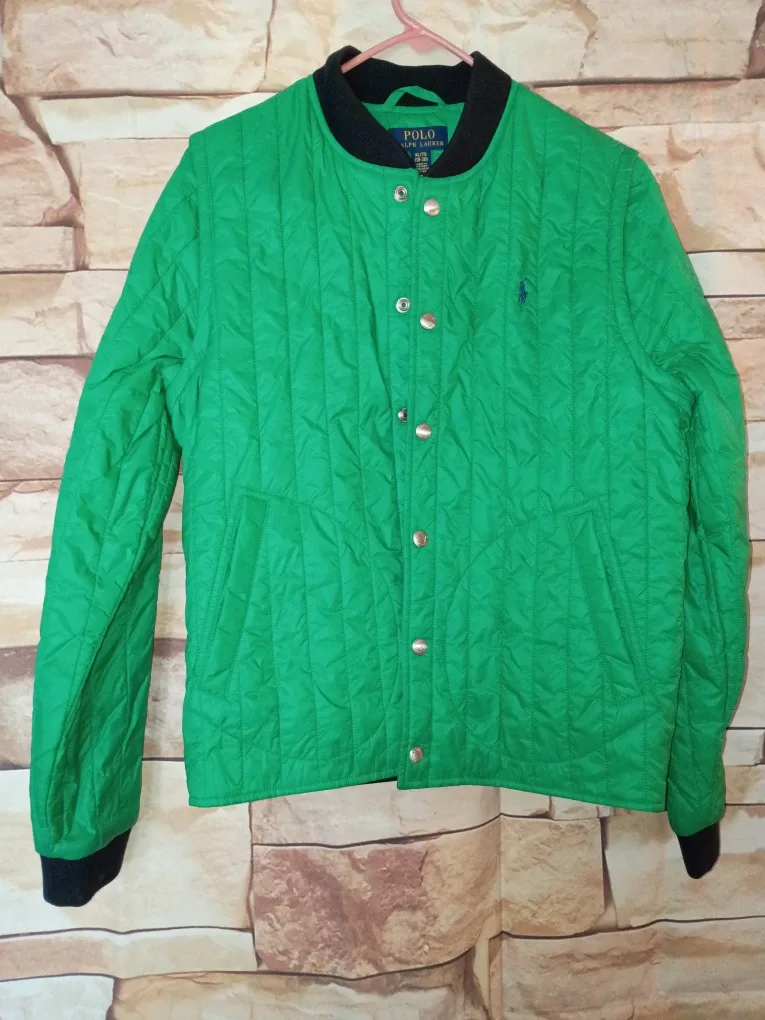 Boys Polo Ralph Lauren Green Quilted Jacket XL thumbnail