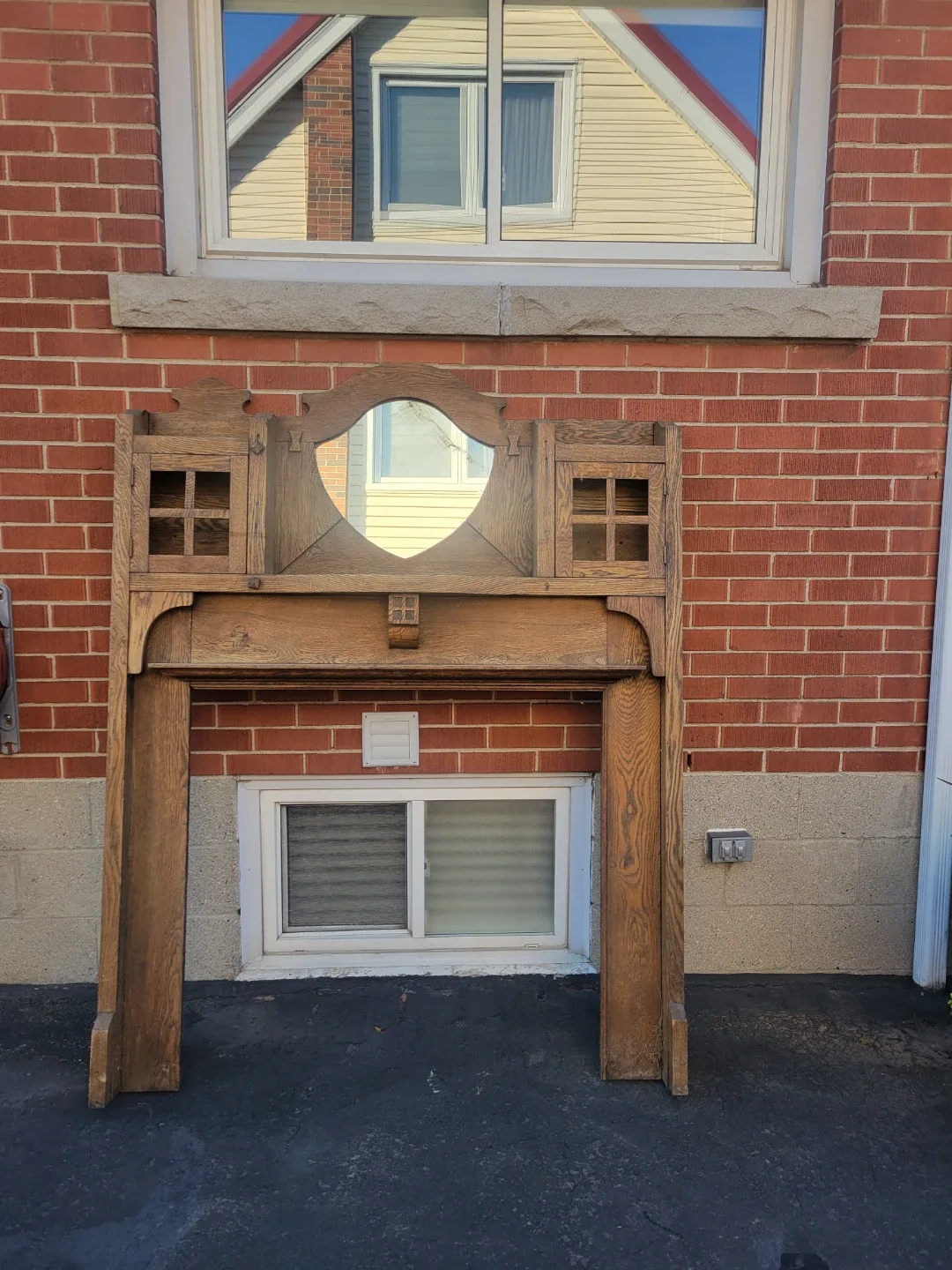 Wow! Wooden Fireplace Mantel! Christmas Decor. Shelf image indicator(5)