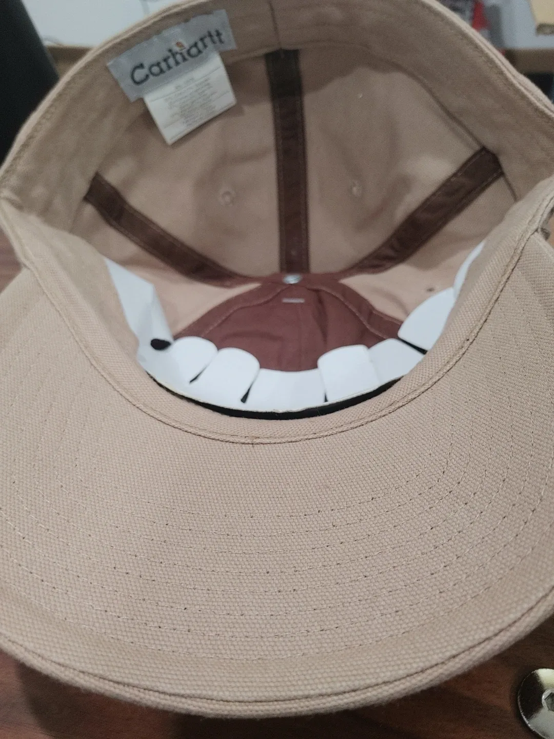 🧡BRAND NEW FITTED L/XL MENS CARHARTT TAN CAP image indicator(3)