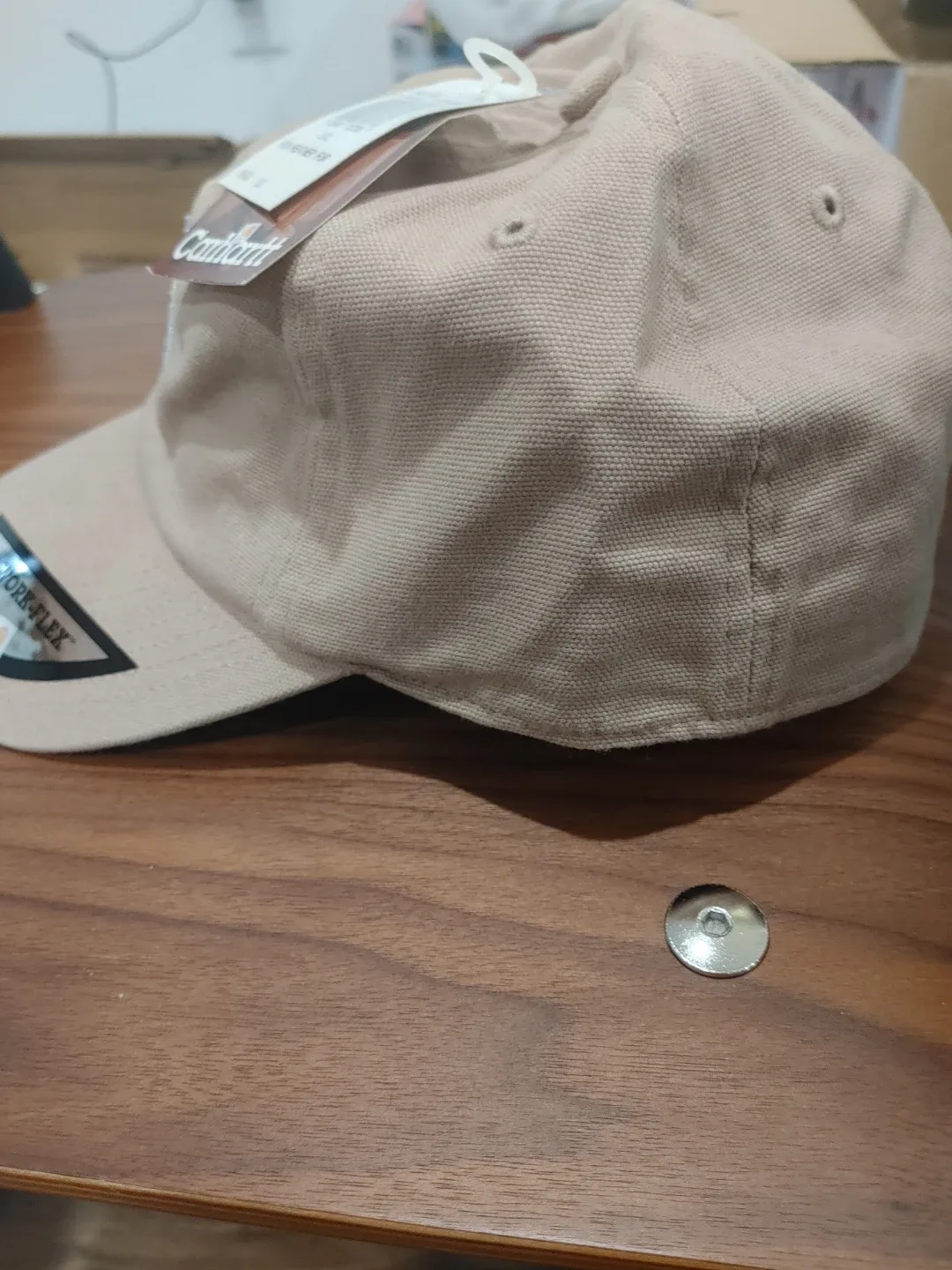 🧡BRAND NEW FITTED L/XL MENS CARHARTT TAN CAP image indicator(4)