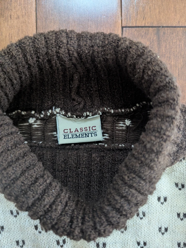 NEUTRAL SNOWFLAKE VINTAGE TURTLENECK SWEATER - photo 2