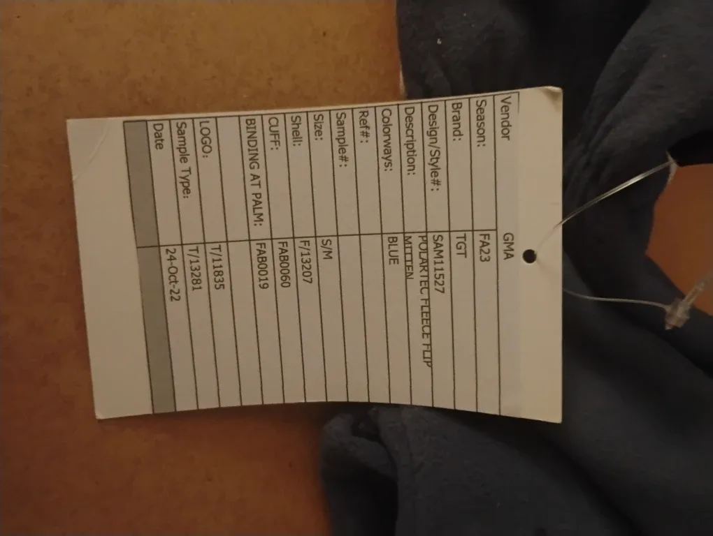 TGT Blue Polartect Fleece Flip Mitten S/M image indicator(3)