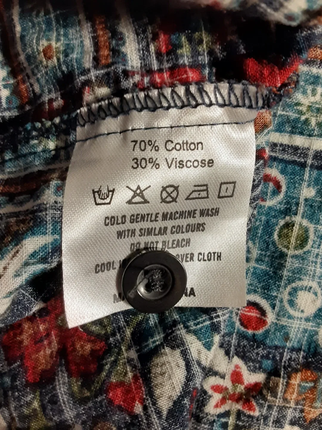 VatPave - Short Sleeve Button-Up Patchwork Shirt | S: XL image indicator(7)