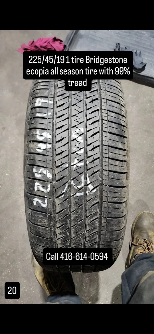 Bridgestone Ecopia 225/45/19 All Season Tire