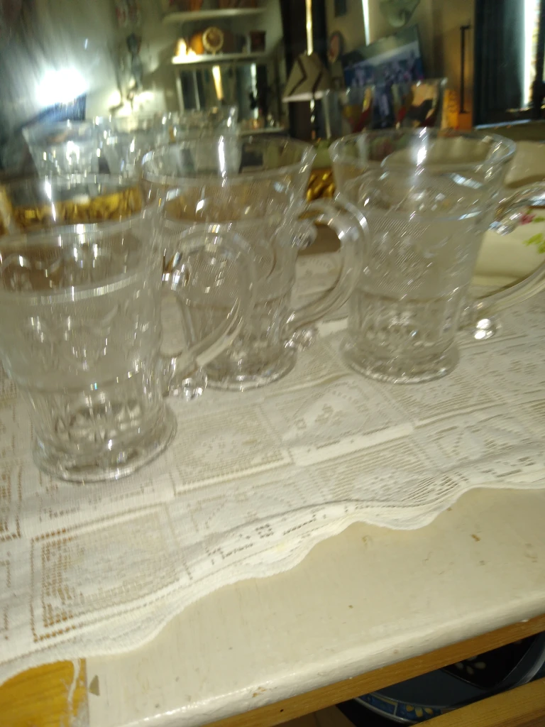 vintage Crystal Irish coffee mugs