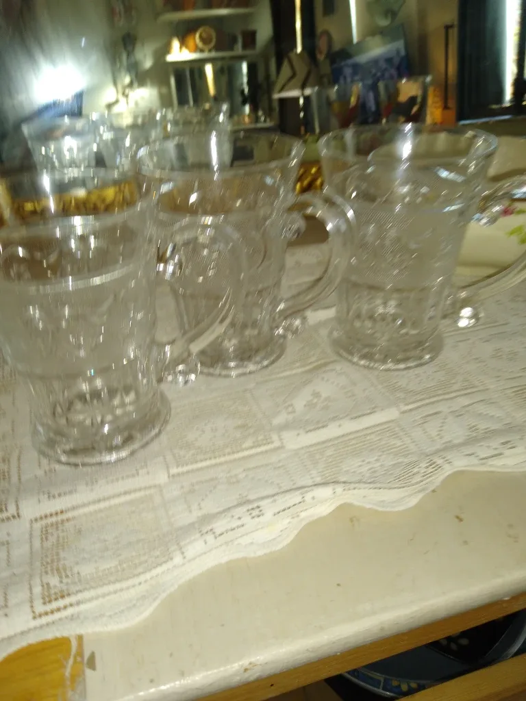 vintage Crystal Irish coffee mugs thumbnail
