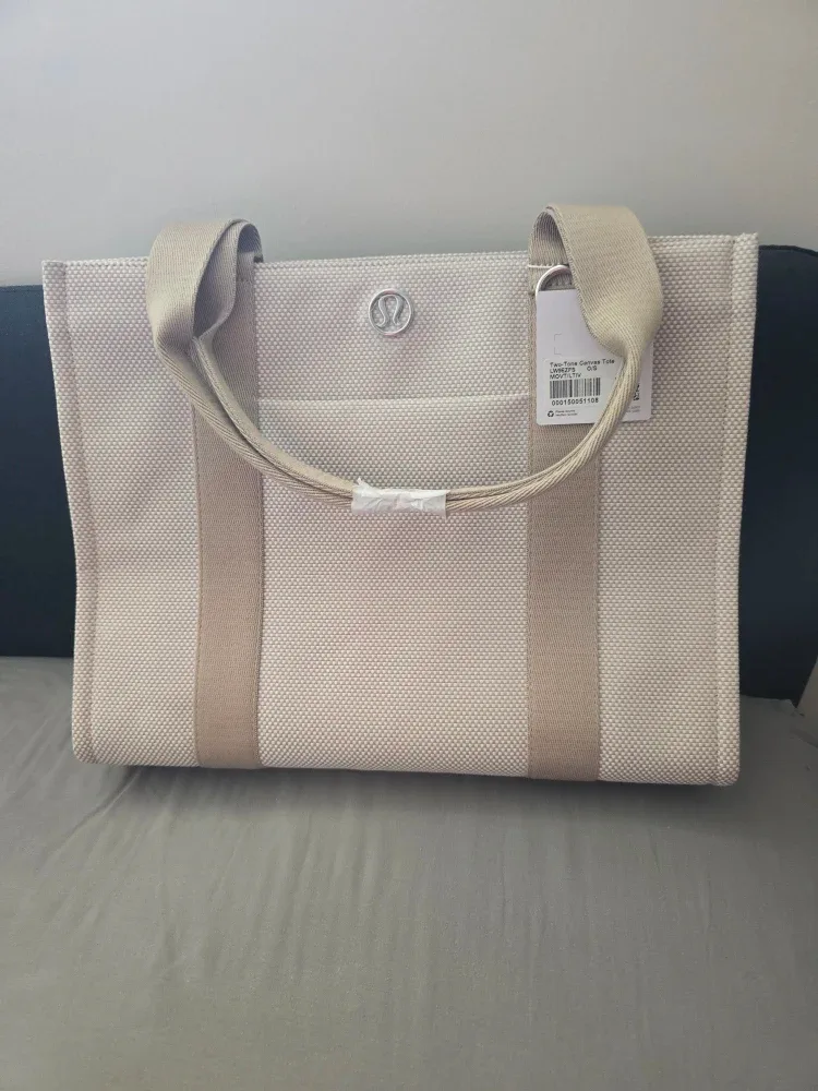 Lululemon Canvas Tote Bag -  New 14,5 x12 in