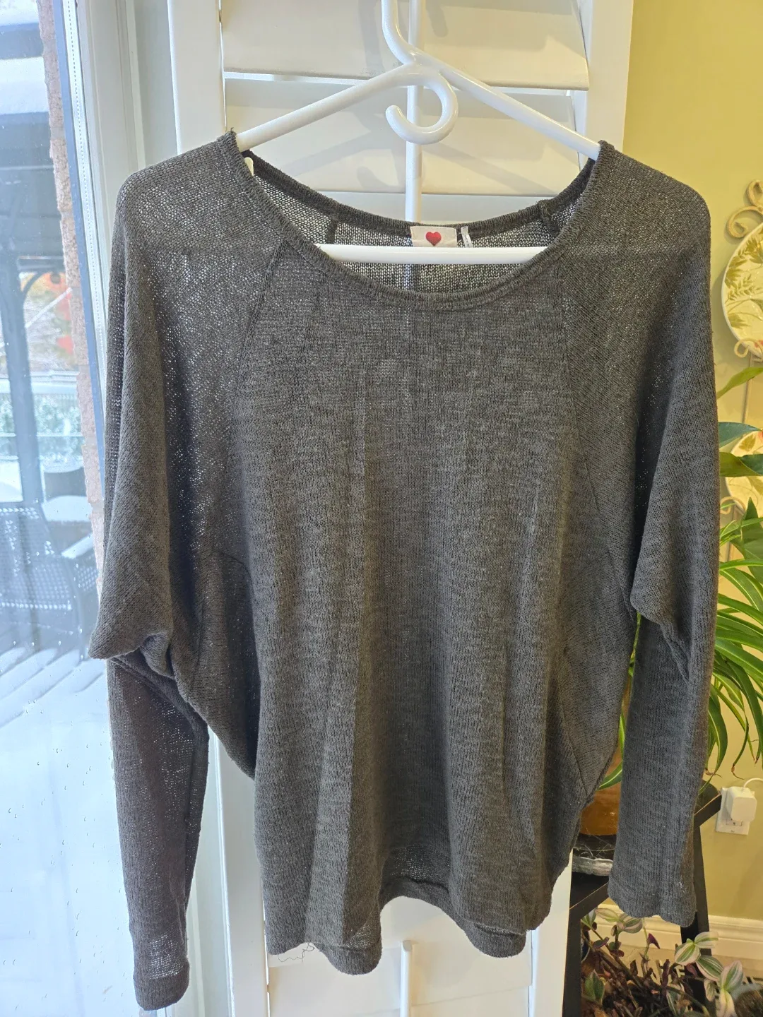 Love Stitch Charcoal Long Sleeve Top image indicator(2)