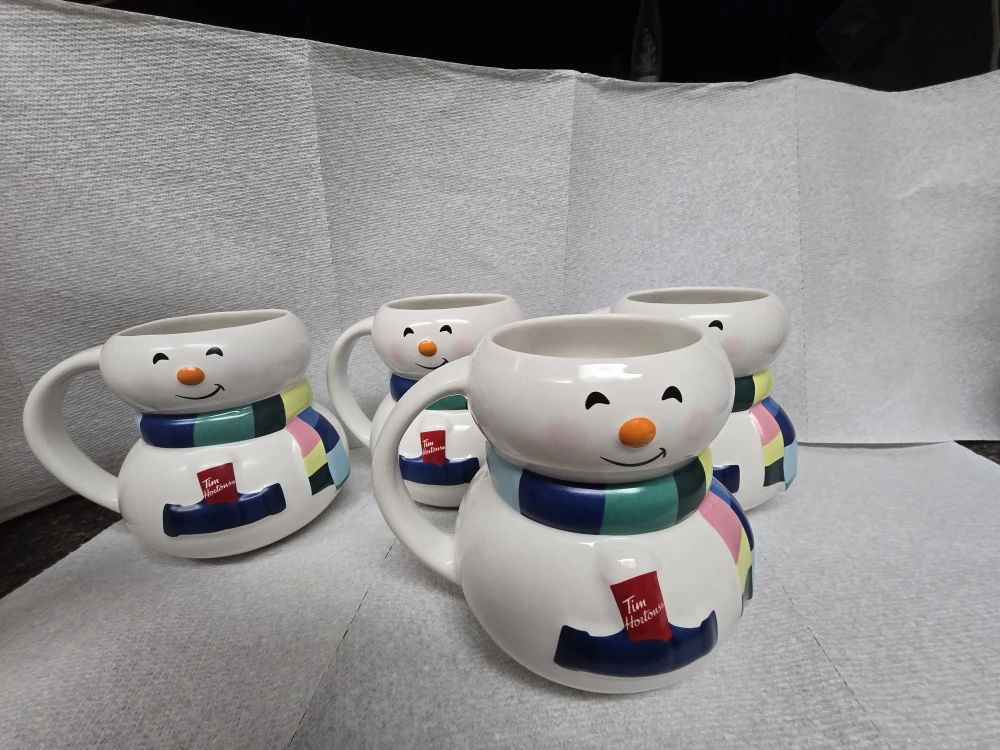 Tim Hortons Snowman Mugs - set of 4 for Christmas gift - photo 2