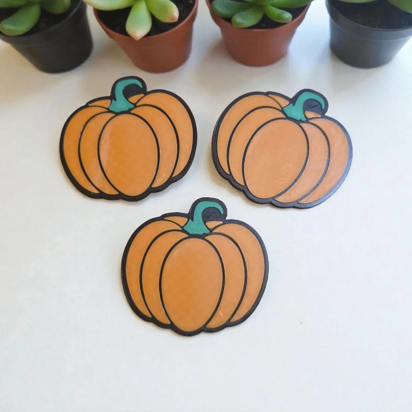 Pumpkin Coasters set  3pcs image indicator(2)