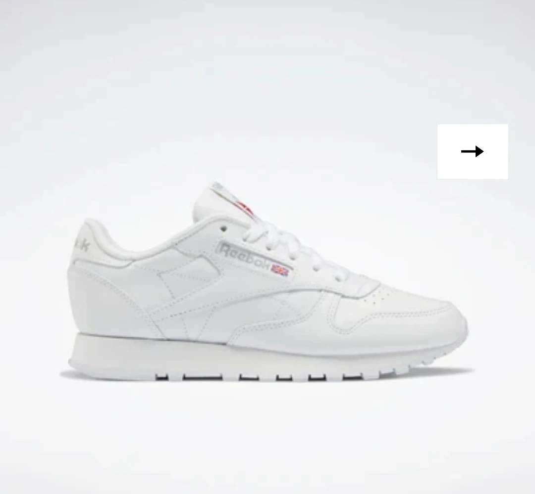 Reebok Classic Leather White Sneakers (women's size 7.5)