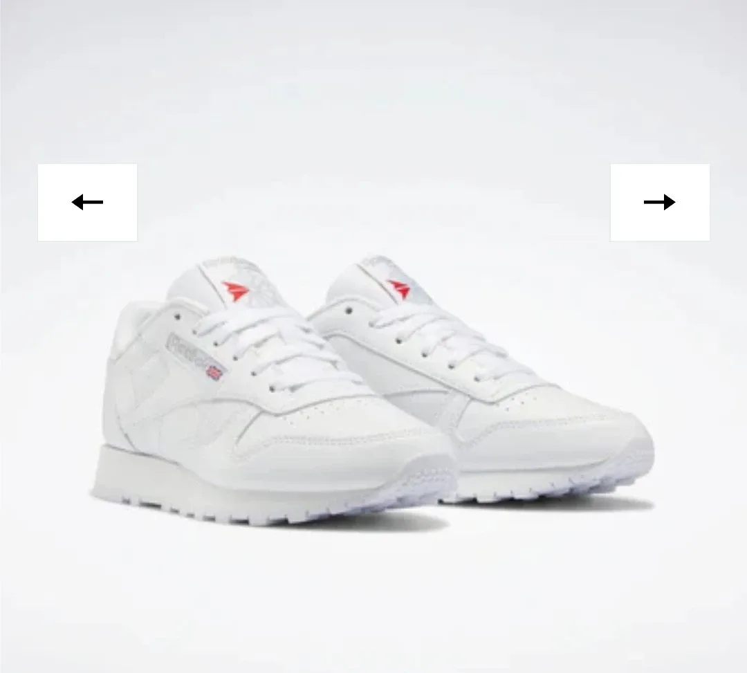 Reebok Classic Leather White Sneakers (women's size 7.5) image indicator(2)