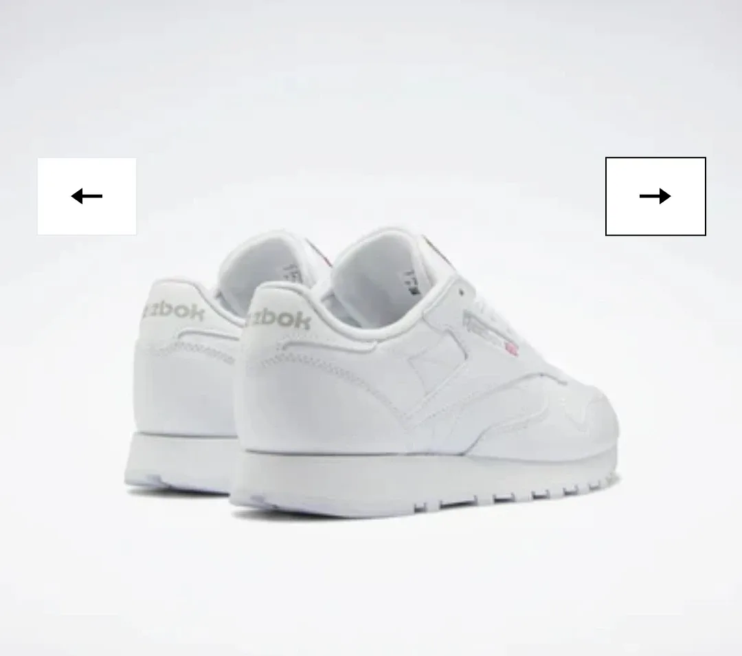 Reebok Classic Leather White Sneakers (women's size 7.5) image indicator(3)