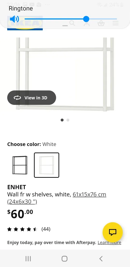 IKEA ENHET White Wall Shelf Unit