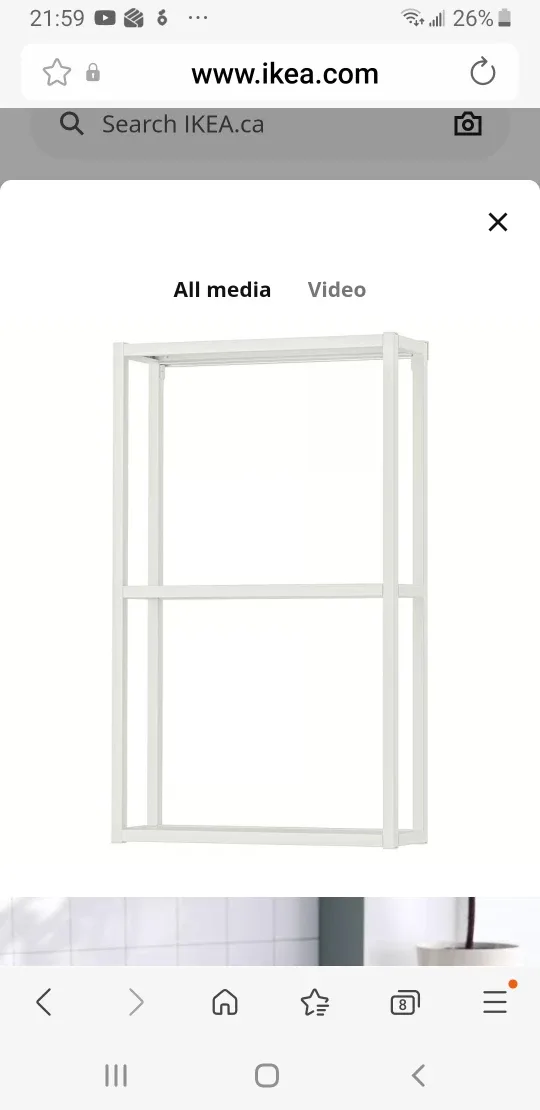 IKEA ENHET White Wall Shelf Unit image indicator(2)