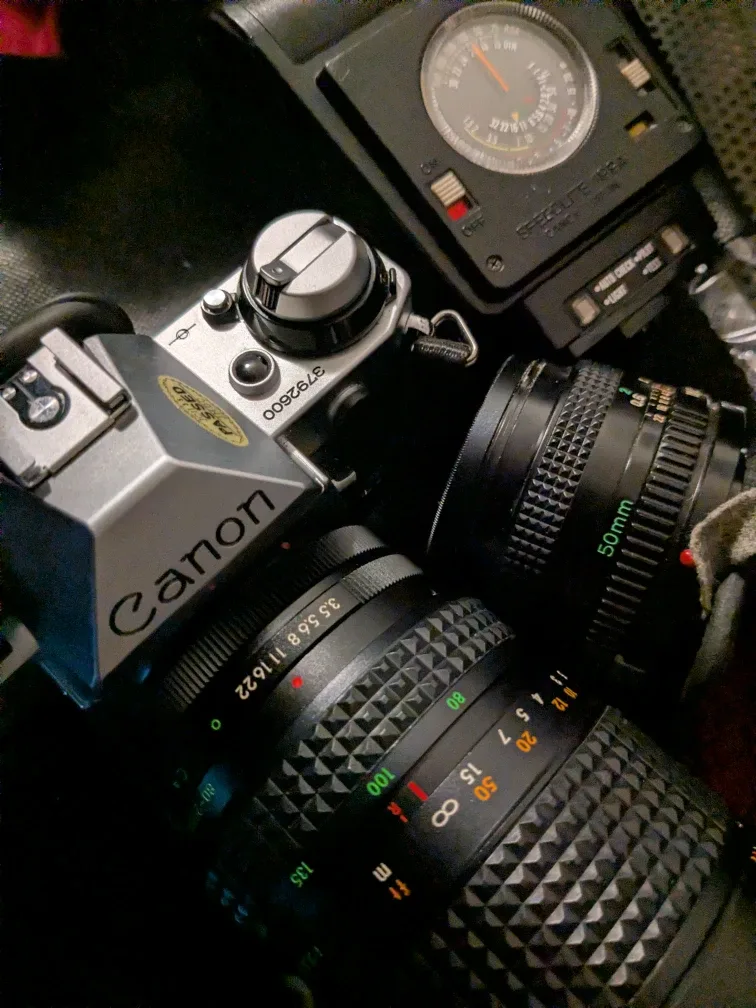 Canon AE-1 Film Camera with Lens & Flash image indicator(6)