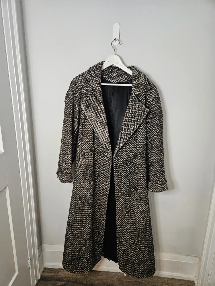 Heritage Vintage Wool Blend  Trench Coat