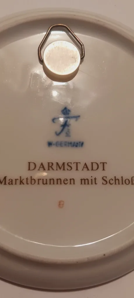 German Darmstadt Marktbrunnen mit Schloß Plate image indicator(4)
