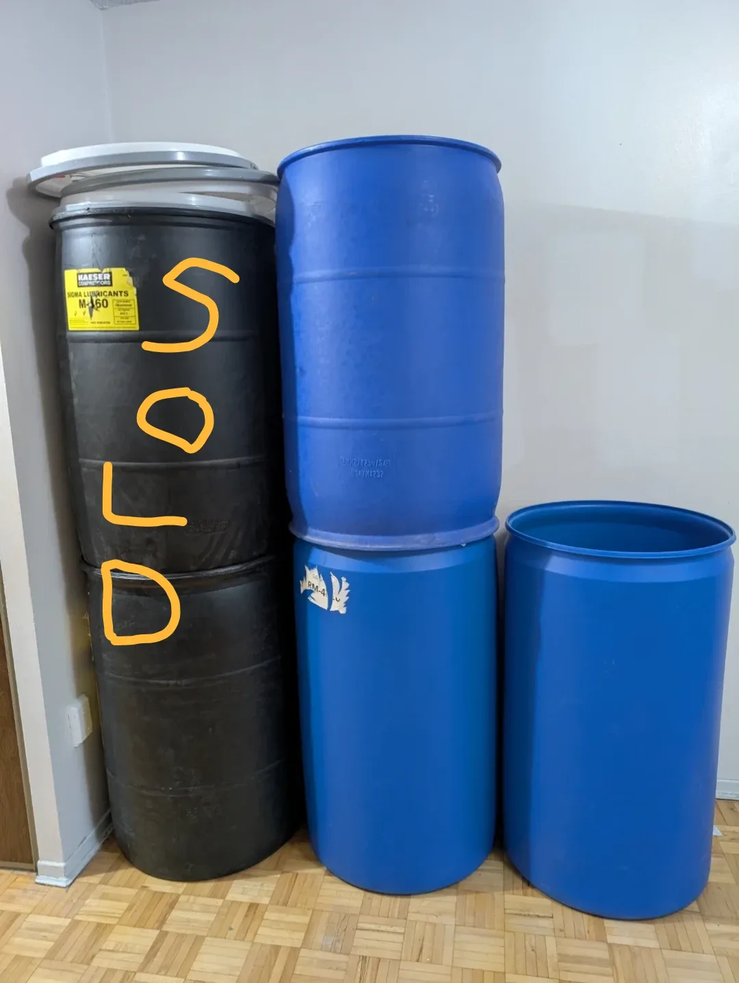 Plastic Shipping Barrels  - 55 Gallon