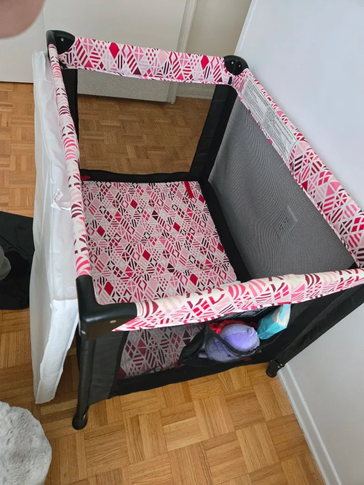 Pink Patterned Playpen image indicator(5)