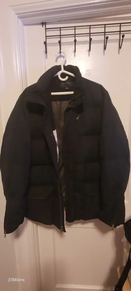 Banana Republic Black Puffer Jacket XL image indicator(3)