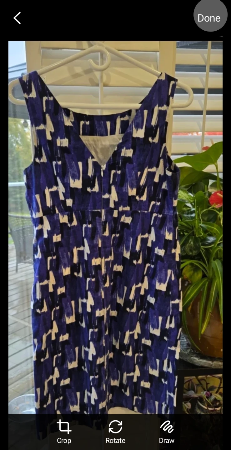 Blue & White Patterned Dress - photo 2
