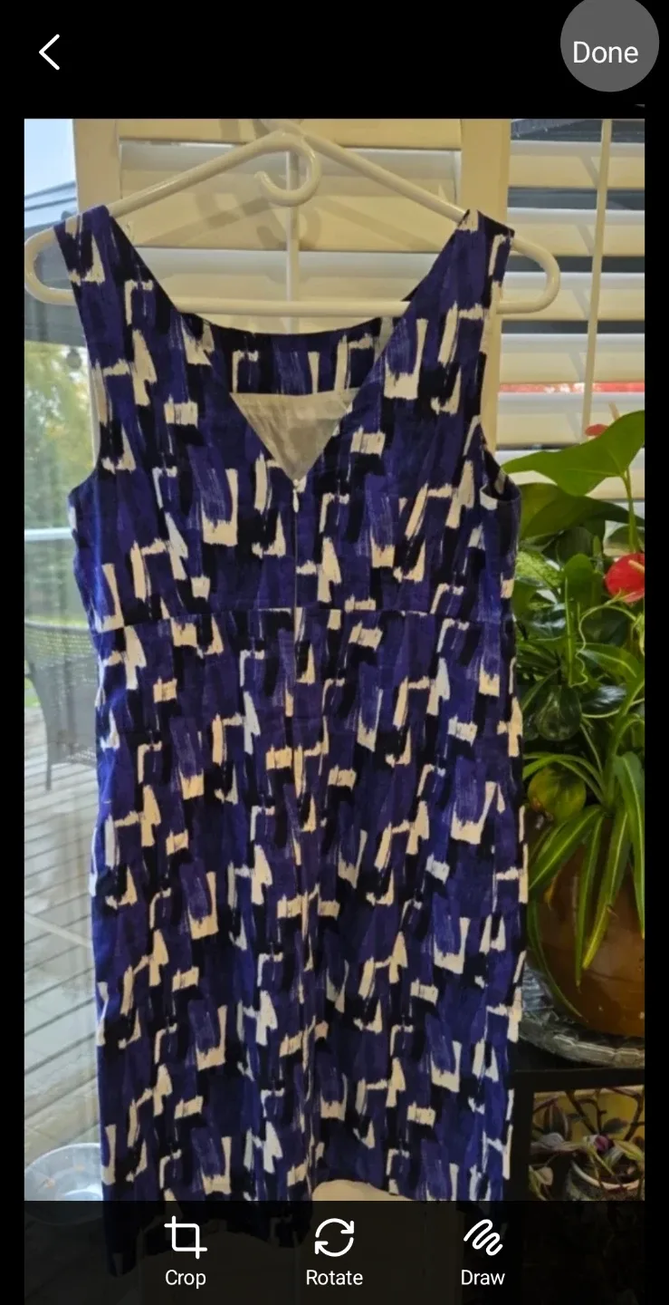 Blue & White Patterned Dress image indicator(2)