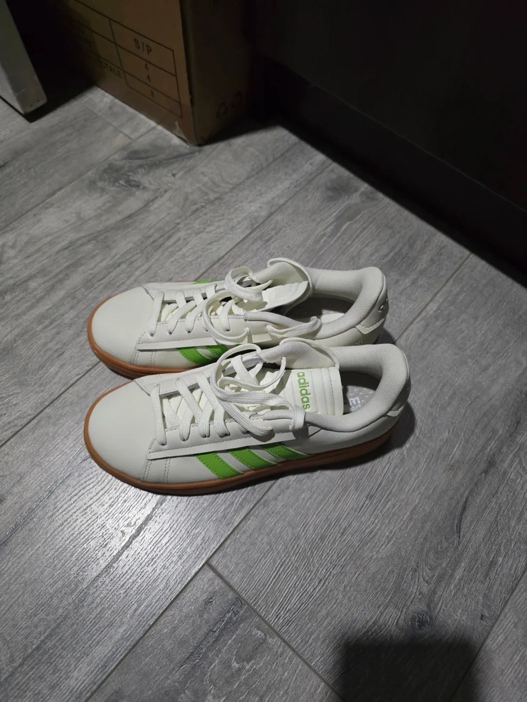 Adidas Grand Court Alpha Shoes - White/Green thumbnail