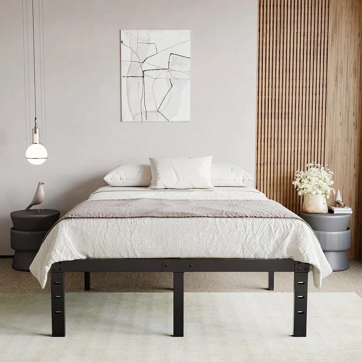 Metal Platform Bed Frame Queen image indicator(4)