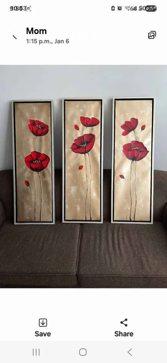 Set of 3 Framed Floral Wall Art